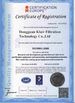 China Dongguan Klair Filtration Technology Co., Limited certificaten